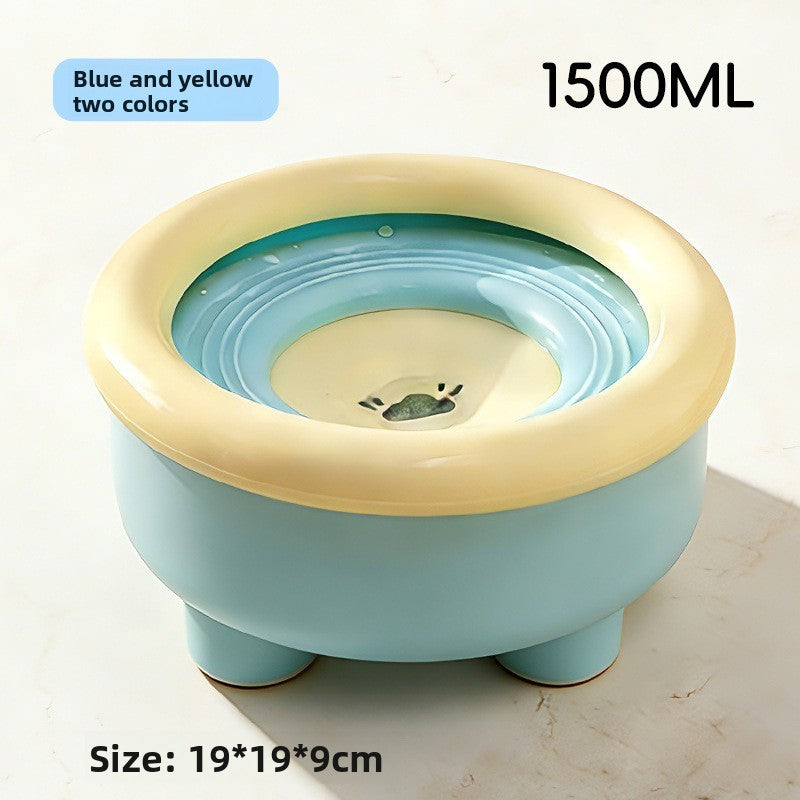 Non-spill floating water bowl dog bowl