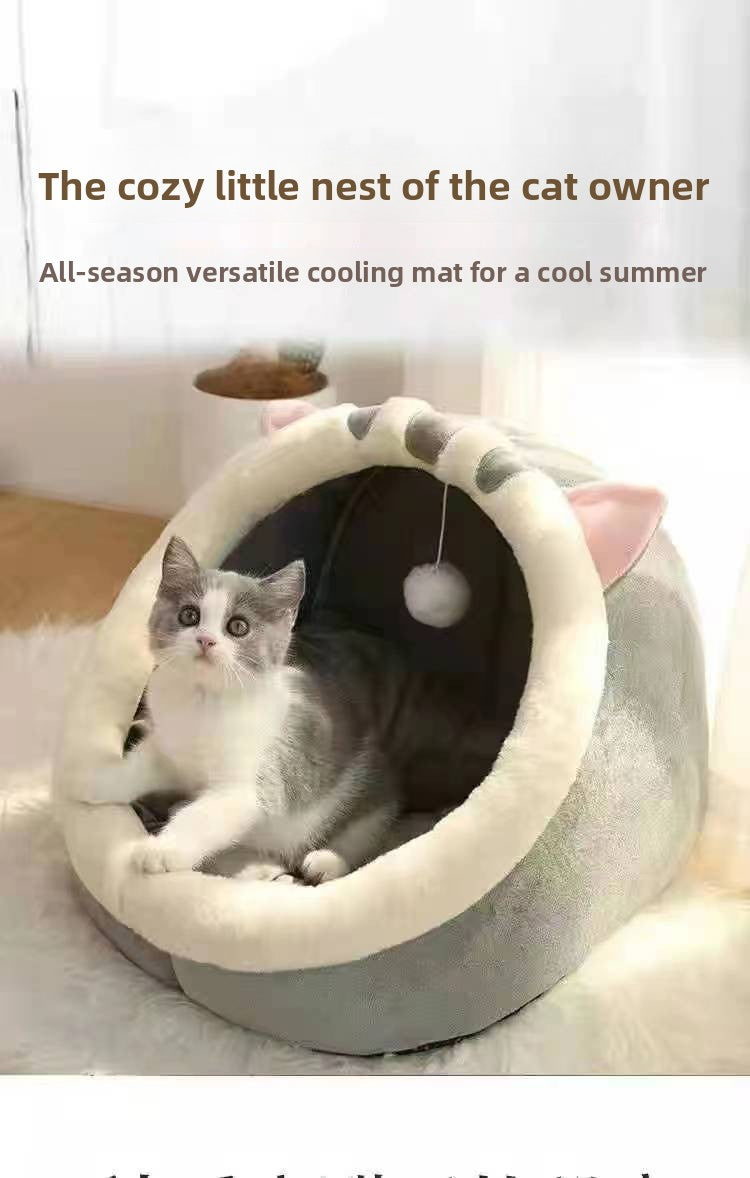 Semi-Enclosed Pet Bed