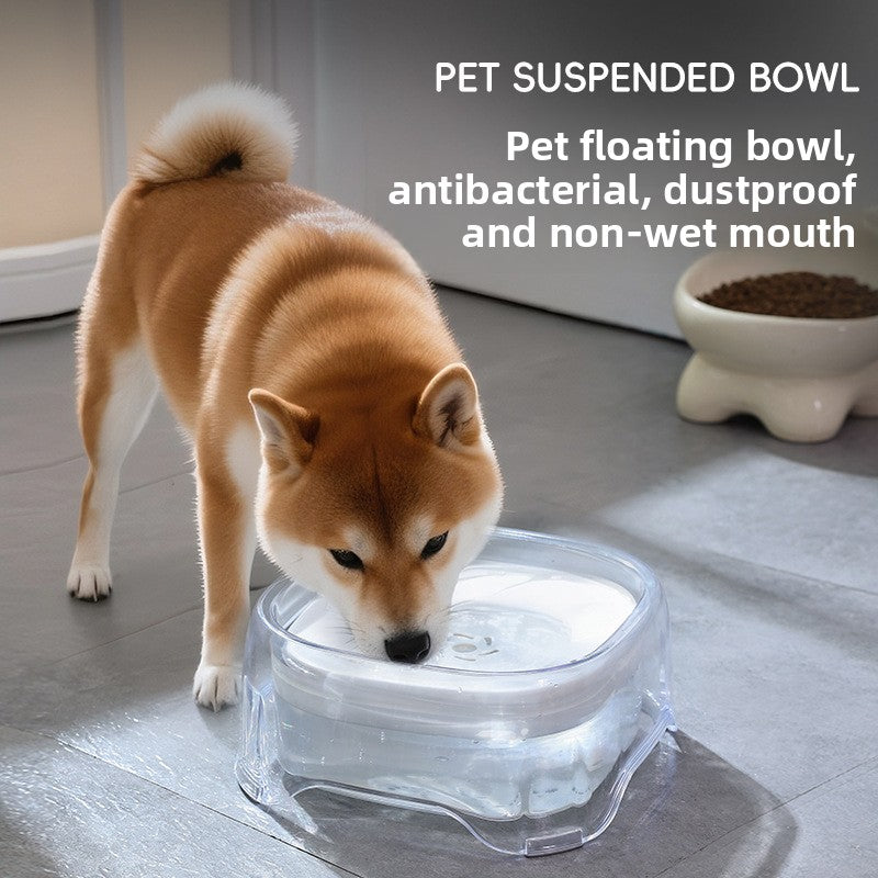 Non-spill floating water bowl dog bowl