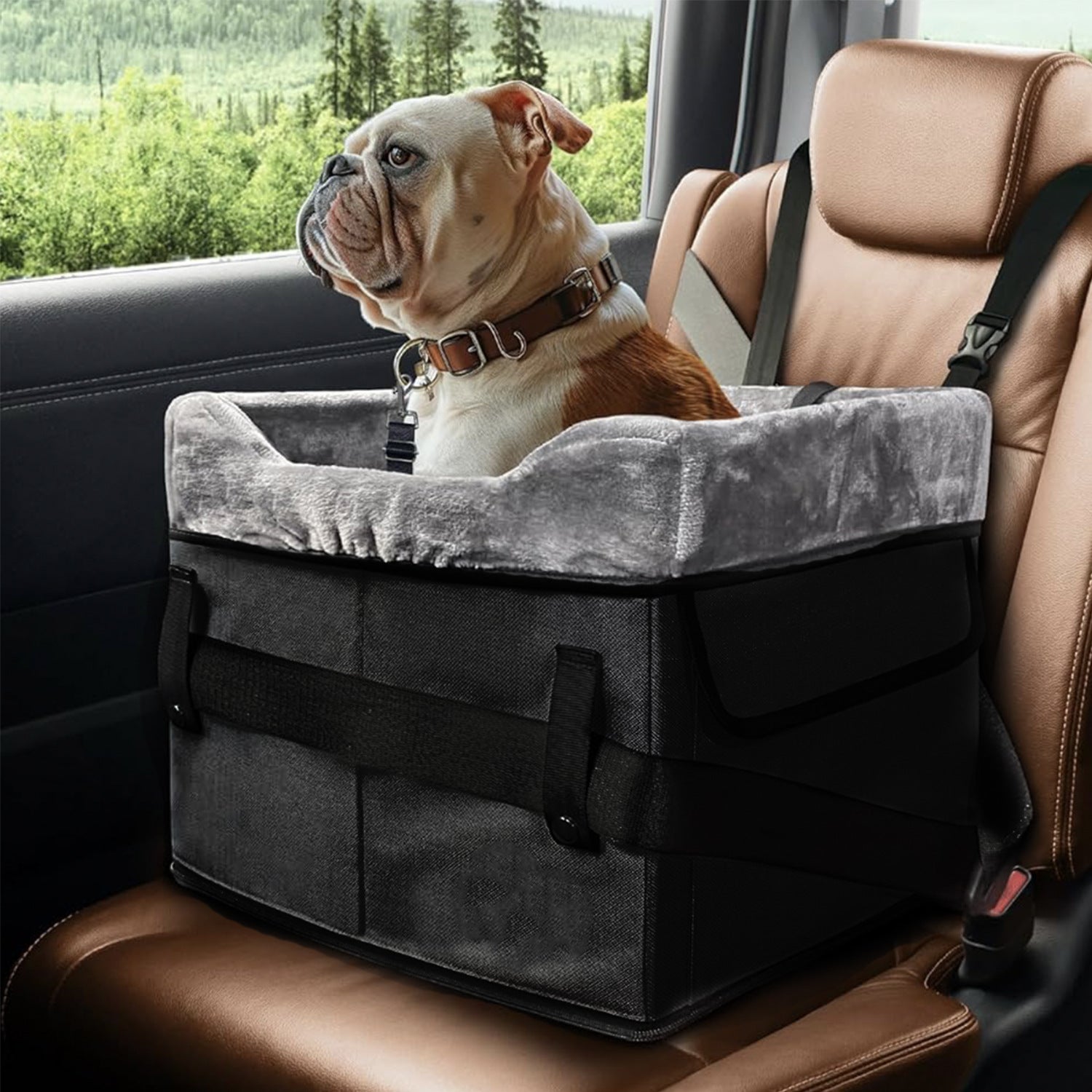 Portable Dog Car Seat Pad with Kennel