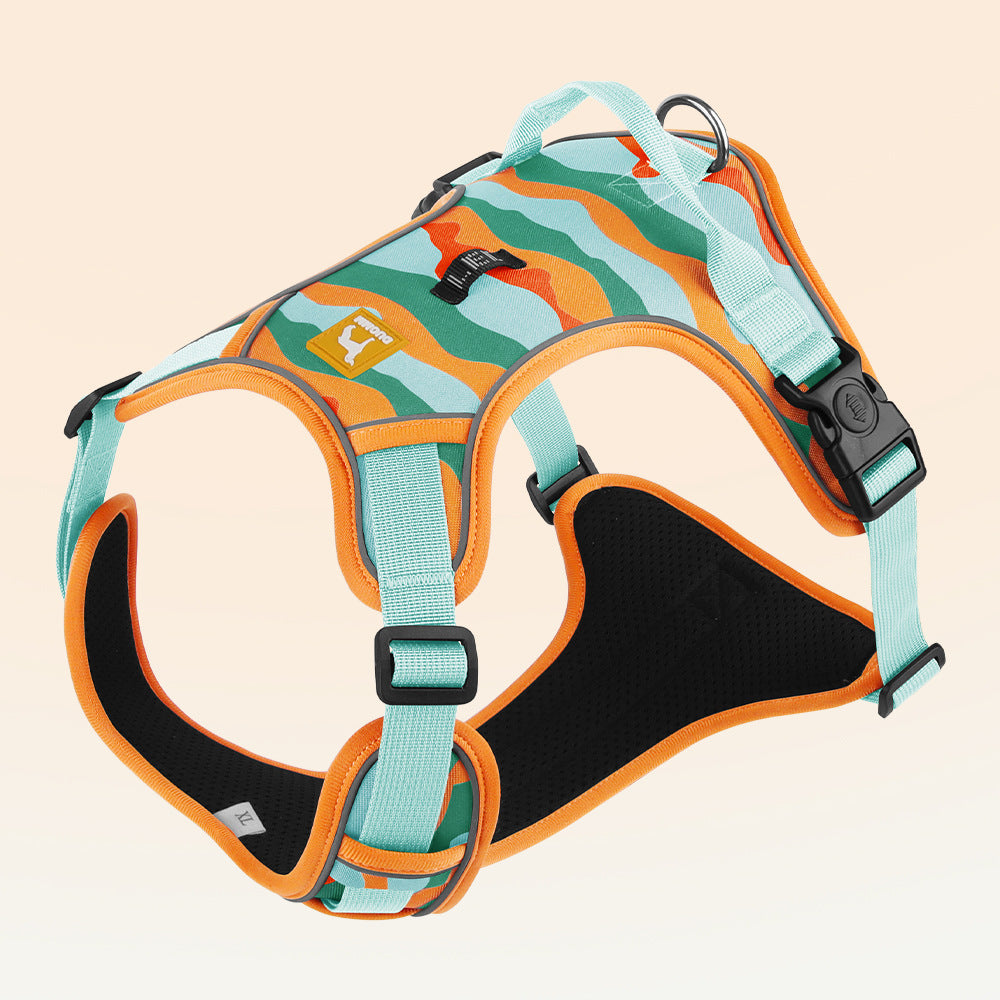 Adjustable Reflective Dog Harness with Rope