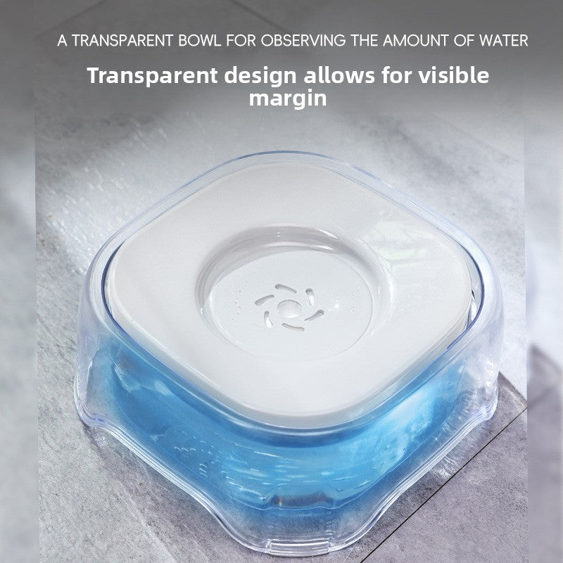 Non-spill floating water bowl dog bowl
