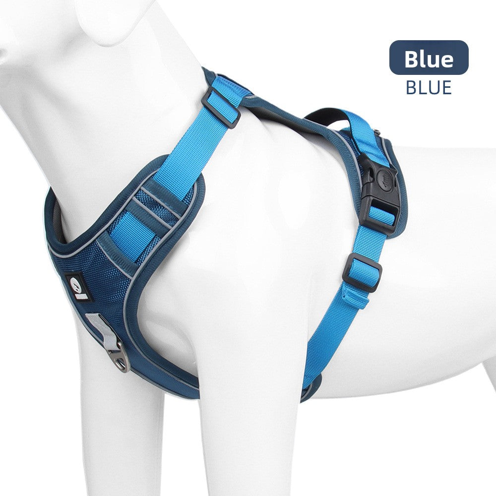 Adjustable Reflective Dog Harness with Rope