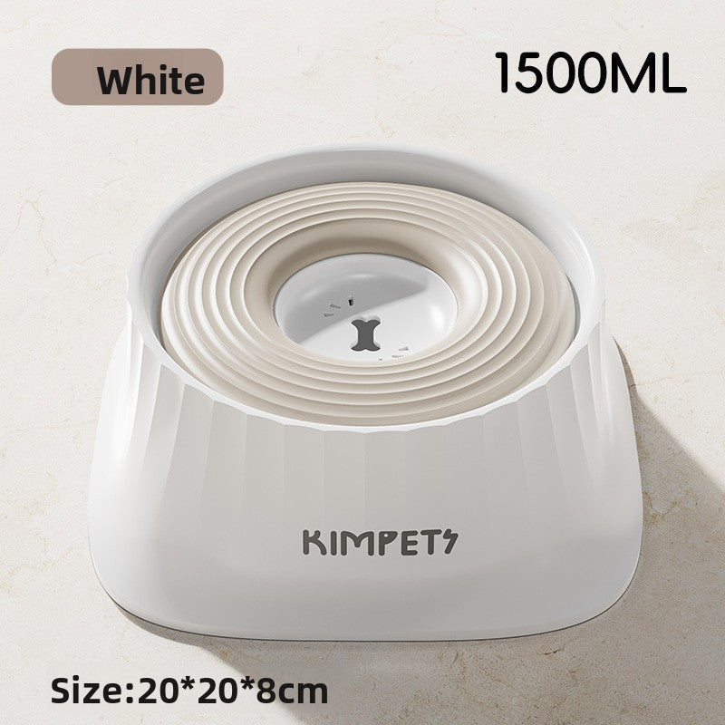 Non-spill floating water bowl dog bowl