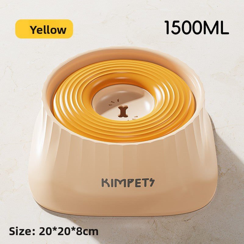 Non-spill floating water bowl dog bowl