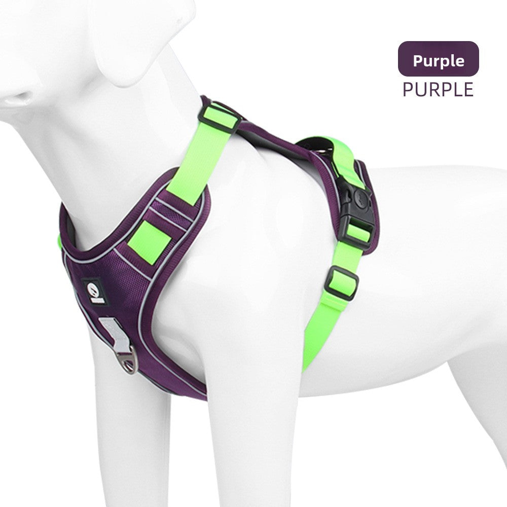 Adjustable Reflective Dog Harness with Rope