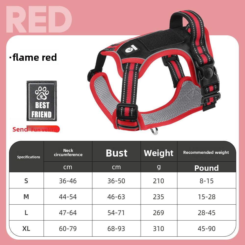Adjustable Reflective Dog Harness with Rope