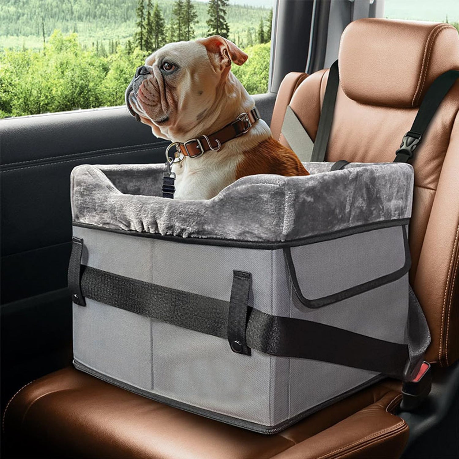 Portable Dog Car Seat Pad with Kennel