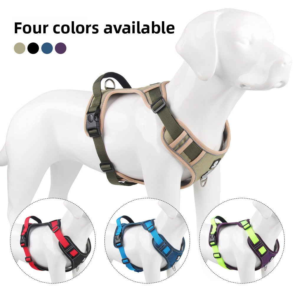 Adjustable Reflective Dog Harness with Rope